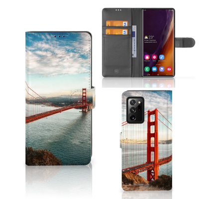Samsung Galaxy Note20 Ultra | Flip Cover | Golden Gate Bridge | Portemonnee hoesje Samsung Galaxy Note20 Ultra | Flip Cover | Golden Gate Bridge | Portemonnee hoesje