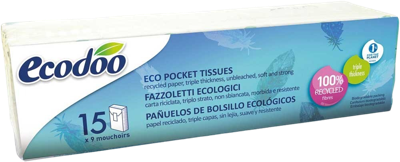 Ecodoo Tissues/zakdoekjes bio 15 Stuks