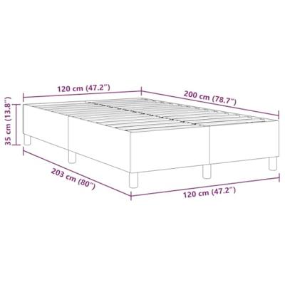 Boxspring bed Blauw 120 x 200 cm Katoenen stof
