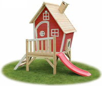 EXIT Fantasia 300 houten speelhuis - rood - thumbnail