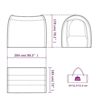 Opbergtent waterdicht oranje