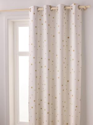 Verduisterend gordijn met sterrenprint wit/sterren