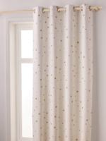 Verduisterend gordijn met sterrenprint wit/sterren - thumbnail
