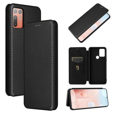 Voor HTC Desire 20 Plus Carbon Fiber Textuur Magnetische horizontale flip TPU + PC + PU lederen hoes met kaartsleuf(Zwart) Voor HTC Desire 20 Plus Carbon Fiber Textuur Magnetische horizontale flip TPU + PC + PU lederen hoes met kaartsleuf(Zwart)