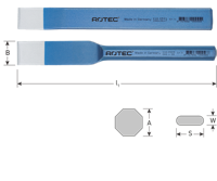 Rotec Sleuvenbeitel plat 26x240mm - thumbnail