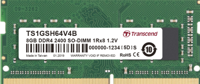TS1GSH64V4B - Geheugen - DDR4 (SO-DIMM) - 8 GB: 1 x 8 GB - 260-PIN - 2400 MHz / PC4-19200 - CL17 - thumbnail