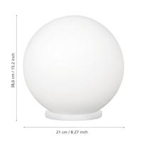 Eglo TafellampRondo 20cm Wit - 85264 - thumbnail