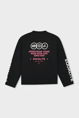 Equalité Universe Longsleeve T-Shirt Heren Zwart/Roze - Maat XS - Kleur: ZwartRoze | Soccerfanshop