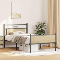 Bedframe zonder matras 107x203cm spaanplaat sonoma eikenkleurig - thumbnail
