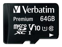 Verbatim MICRO SDXC 64GB CL 10 ADAP microSDXC-kaart 64 GB Class 10 Incl. SD-adapter - thumbnail