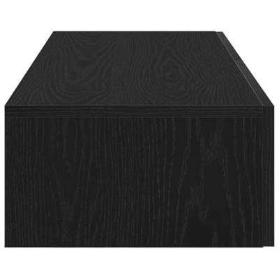 Wandschap met lades 60x26,5x15 cm bewerkt hout zwart