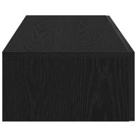 Wandschap met lades 60x26,5x15 cm bewerkt hout zwart - thumbnail