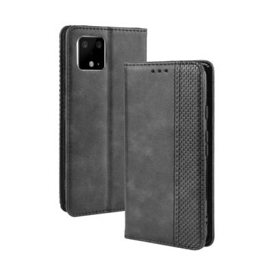 Magnetic Buckle Retro Crazy Horse Texture Horizontal Flip Leather Case for Google Pixel 4xl with Holder & Card Slots & Photo Frame(Black)