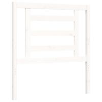Bedframe met hoofdbord massief hout wit - thumbnail
