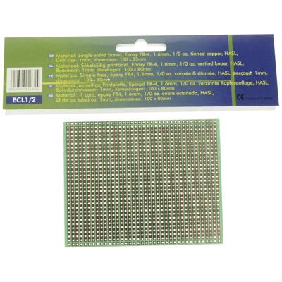 Velleman ECL1/2 Printplaat (l x b x h) 80 x 100 x 17.50 mm Rastermaat 2.54 mm Inhoud 1 stuk(s)