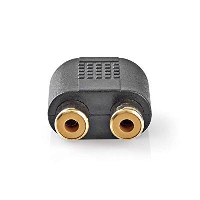 Stereo Audioadapter | 3,5 mm male - 2x RCA female | 10 stuks | Zwart