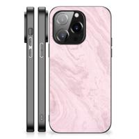 iPhone 14 Pro Marmeren Print Telefoonhoesje Marble Pink - Origineel Cadeau Vriendin - thumbnail