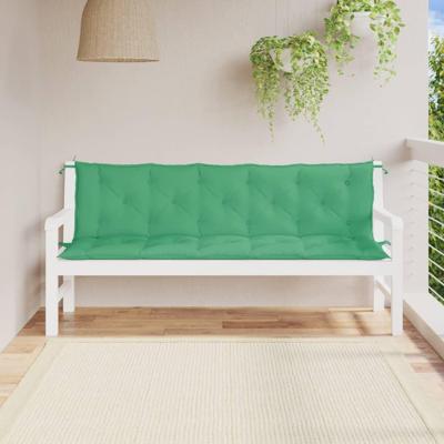 VidaXL Tuinbankkussen 180x(50+50)x7 cm oxford stof groen VidaXL Tuinbankkussen 180x(50+50)x7 cm oxford stof groen