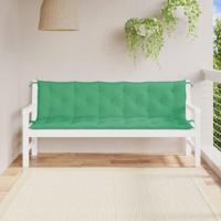 VidaXL Tuinbankkussen 180x(50+50)x7 cm oxford stof groen - thumbnail