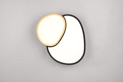 Trio Organische plafonniereRise 43,5cm zwart met goud - 647510280