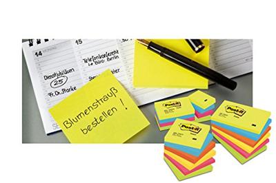 Memoblok Post-it 654 76x76mm neon groen 100 vel