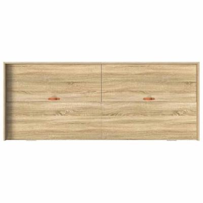 Opbergbedframe met hoofdeinde Sonoma Eiken 80 x 200 cm Bewerkt hout