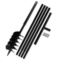 Grondboor met handvat 150 mm en verlengstukken 5 m staal - thumbnail