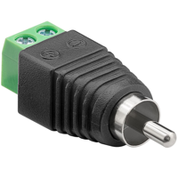Aansluitblok 2-pin > RCA stekker - thumbnail
