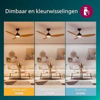 Philips LED Olas Plafondventilator 30 W (Ø x h) 1320 mm x 310 mm Zwart Met afstandsbediening, Dimbaar - thumbnail