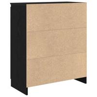 Dressoir met lade 71x35x84 cm spaanplaat zwart eikenkleurig - thumbnail