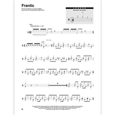 Hal Leonard Drum Play-Along Metallica 1991-2016 drumboek