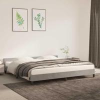 Bedframe zonder matras 200x200 cm fluweel lichtgrijs - thumbnail