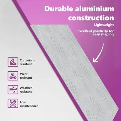 VidaXL Trap tread vierkant 4 pcs zilver 30 x 30 cm aluminium