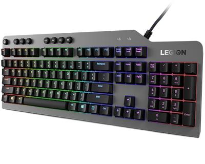 Lenovo Legion K500 toetsenbord Gamen USB QWERTY Amerikaans Engels Zwart, Grijs