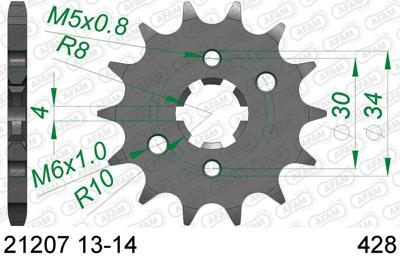 AFAM Sprocket 428 14z standard