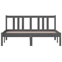 Bedframe massief hout grijs 135x190 cm 4FT6 Double - thumbnail