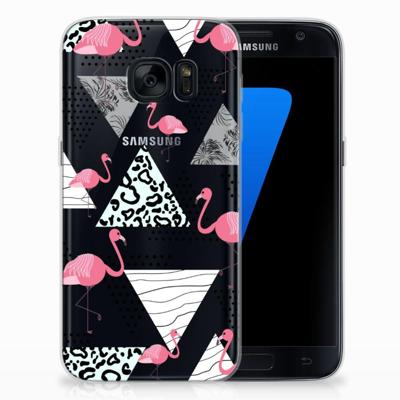 Samsung Galaxy S7 | TPU Hoesje | Flamingo Triangle
