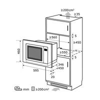 Exquisit EMW2546HI Inbouw combimagnetrons Grijs - thumbnail