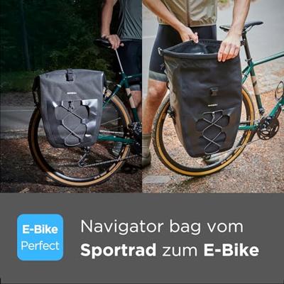 Stuurtas Basil Navigator Storm KF 10-11 liter 27 x 24 x 15 cm - zwart - thumbnail