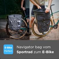Basil navigator storm mik side fietstas - sportieve en functionele enkele fietstas - zwart - 100% waterdicht - thumbnail