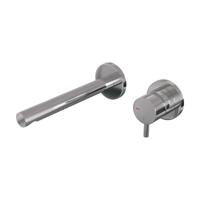 Inbouw Wastafelmengkraan Brauer Chrome Edition Coldstart Rechte Uitloop Korte Ronde Hendel Rechts Chroom Met Rozetten - thumbnail