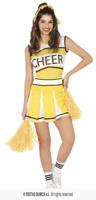 Cheerleader Jurkje Dames Geel - thumbnail