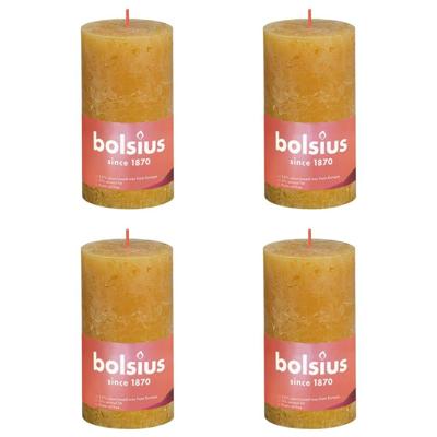 Bolsius rustiek stompkaars 130/68 honey yellow a4