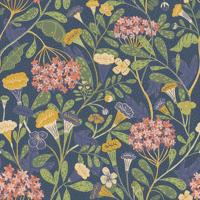 Dutch Wallcoverings Lina - Hybbe Blue - Blauw - thumbnail