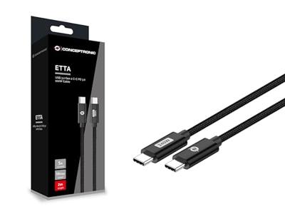 Conceptronic ETTA03B12 USB 2.0 0.48Gbps 240W USB Type-C 1.2m Conceptronic ETTA03B12 USB 2.0 0.48Gbps 240W USB Type-C 1.2m