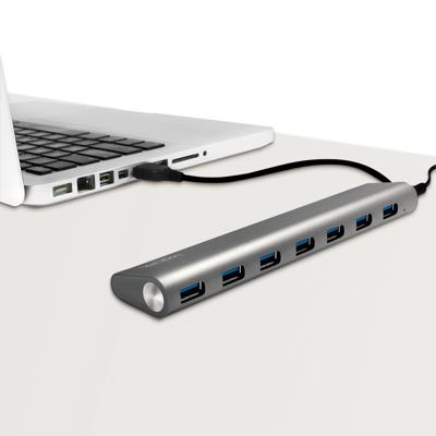 LogiLink UA0308 USB 3.2 Gen 1-hub 7 poorten Grijs