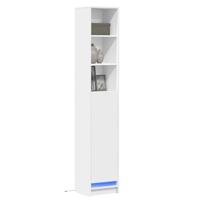 Dressoir met LED 36x32,5x200 cm bewerkt hout wit - thumbnail