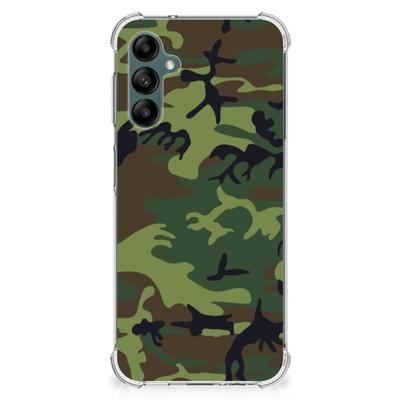 Samsung Galaxy A14 5G/4G Doorzichtige Silicone Hoesje Army Dark Samsung Galaxy A14 5G/4G Doorzichtige Silicone Hoesje Army Dark