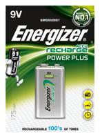 Energizer Power Plus 6LR61 Oplaadbare 9V batterij (blok) NiMH 8.4 V 175 mAh 1 stuk(s) - thumbnail