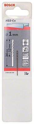 Bosch Accessories 2608585838 Bosch Power Tools HSS Metaal-spiraalboor 1 mm Gezamenlijke lengte 34 mm Kobalt DIN 338 Cilinderschacht 1 stuk(s) Bosch Accessories 2608585838 Bosch Power Tools HSS Metaal-spiraalboor 1 mm Gezamenlijke lengte 34 mm Kobalt DIN 338 Cilinderschacht 1 stuk(s)